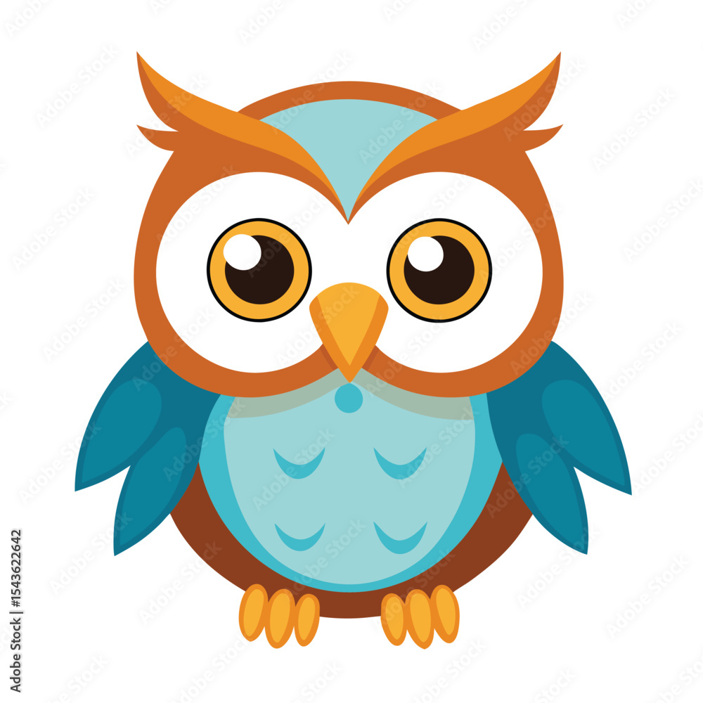 Naklejka premium Cute bird vector illustration with white background