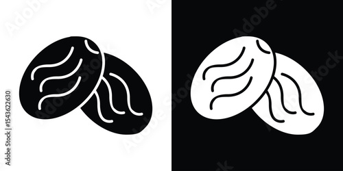 Dry fruit icon collection. line stroke icon. EPS 10