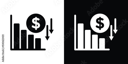 Economy crisis icon collection. line stroke icon. EPS 10