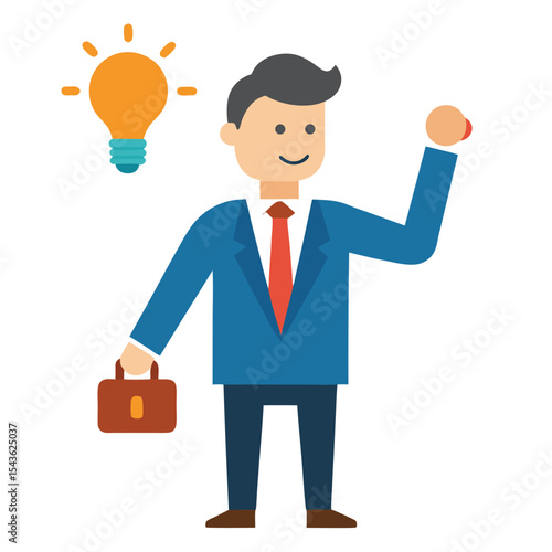 Entrepreneur showing new business idea to investors  