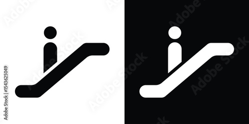 Escalator icon collection. line stroke icon. EPS 10