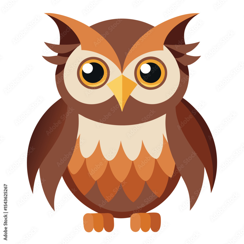 Obraz premium Cute bird vector illustration with white background