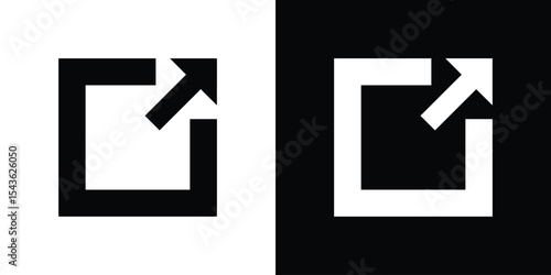 External link icon collection. line stroke icon. EPS 10