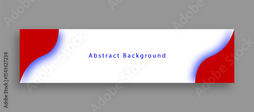 abstract red corner white background linkedin banner design