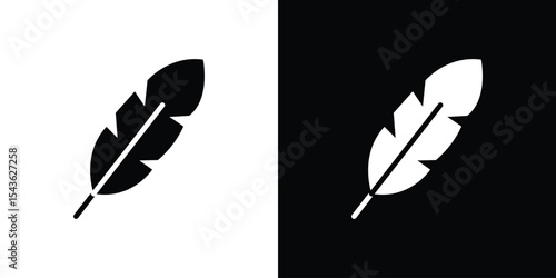 Feather icon collection. line stroke icon. EPS 10