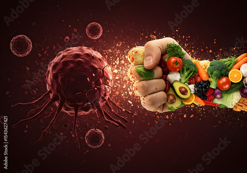 Nutrition as a Weapon A Healthy Fist Crushing Cancer Cells