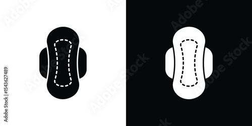 Feminine hygiene pad icon collection. line stroke icon. EPS 10