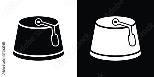 Fez hat icon collection. line stroke icon. EPS 10