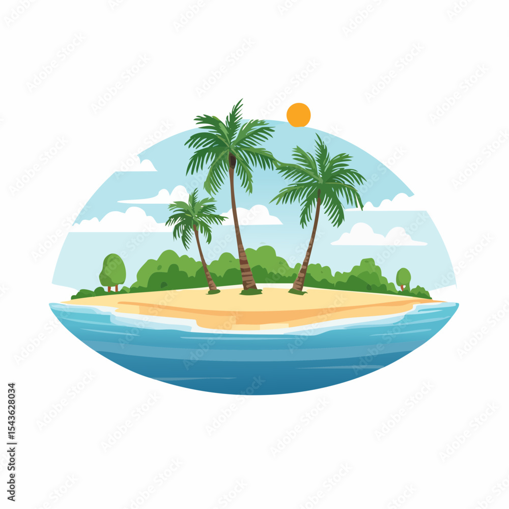 Fototapeta premium Scenic tropical beach paradise on exotic island