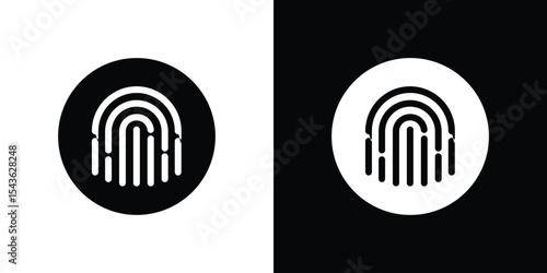 Fingerprint icon collection. line stroke icon. EPS 10