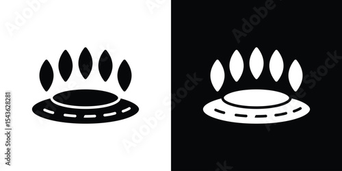 Fire burner icon collection. line stroke icon. EPS 10