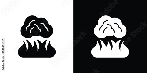 Fire smoke icon collection. line stroke icon. EPS 10