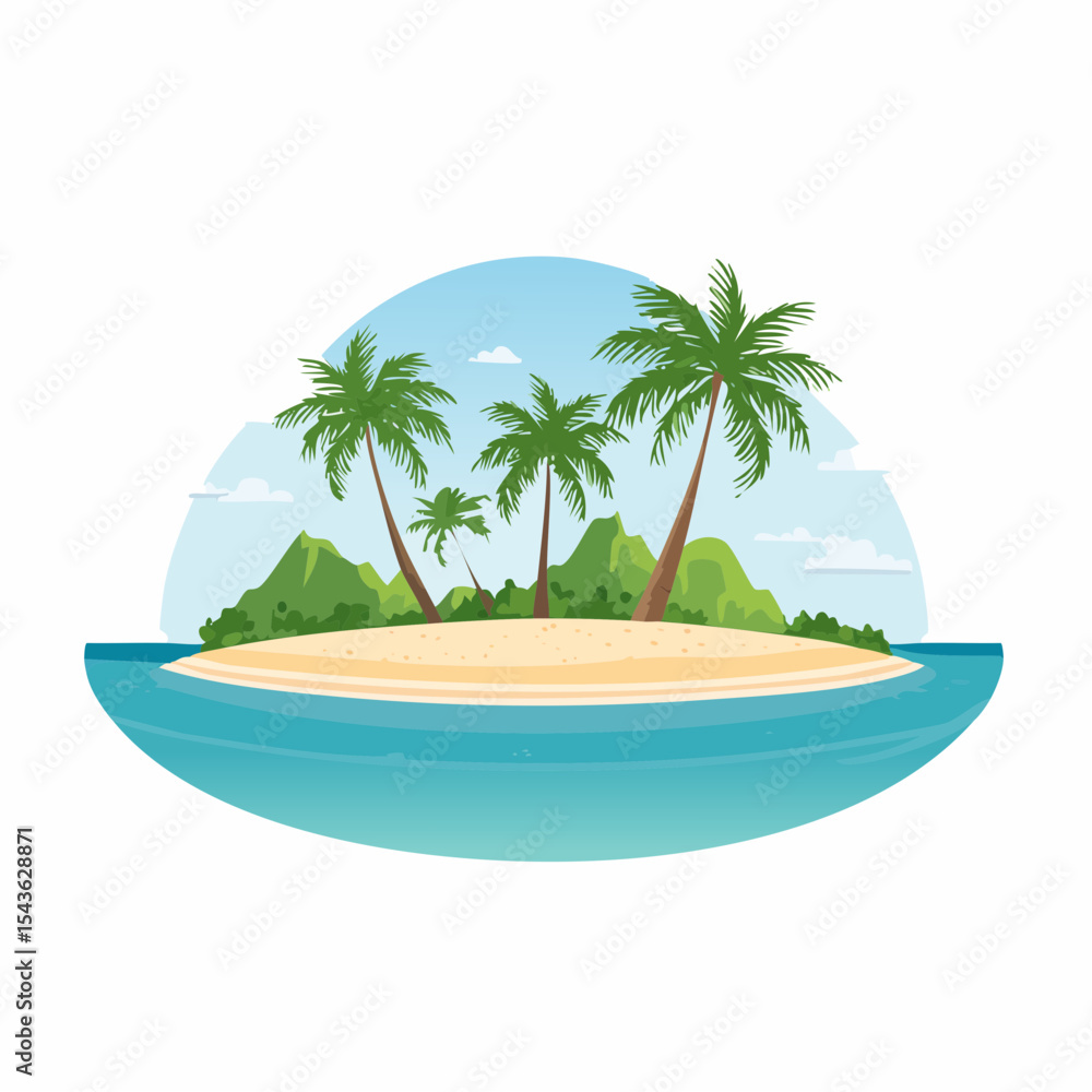 Fototapeta premium Scenic tropical beach paradise on exotic island