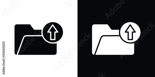 Folder upload icon collection. line stroke icon. EPS 10