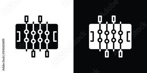 Foosball icon collection. line stroke icon. EPS 10