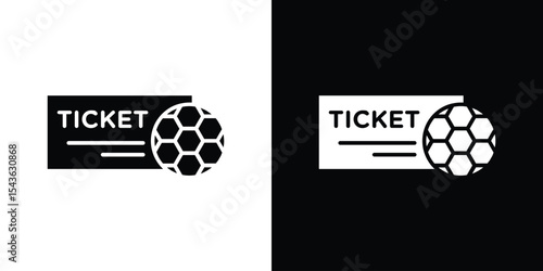 Football tickets icon collection. line stroke icon. EPS 10