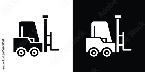 Forklift icon collection. line stroke icon. EPS 10