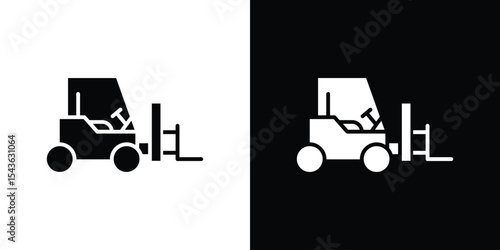 Forklift icon collection. line stroke icon. EPS 10