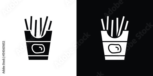 French fries icon collection. line stroke icon. EPS 10