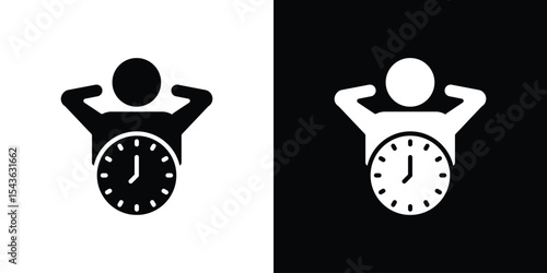 Free time icon collection. line stroke icon. EPS 10