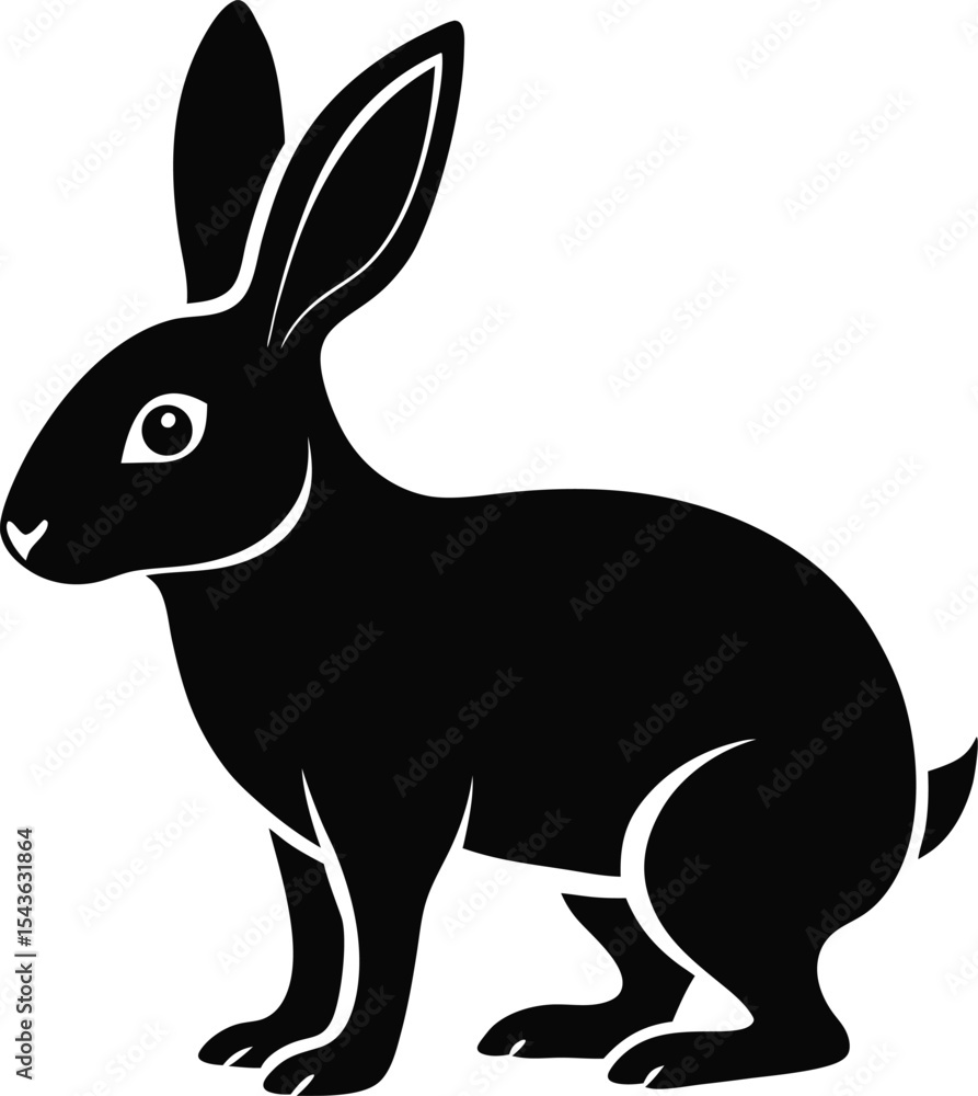 Obraz premium vector illustration of a rabbit