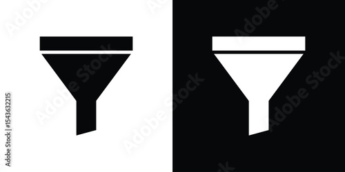 Funnel icon collection. line stroke icon. EPS 10