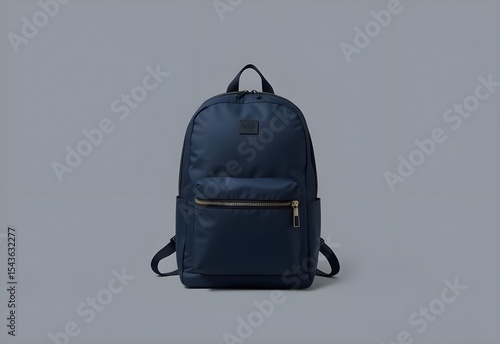 Black and white leather travel backpack with a top handle and zipper