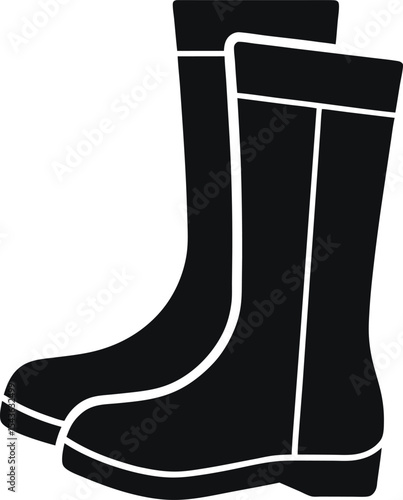 vector illustration of a rubber boots