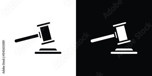 Gavel icon collection. line stroke icon. EPS 10