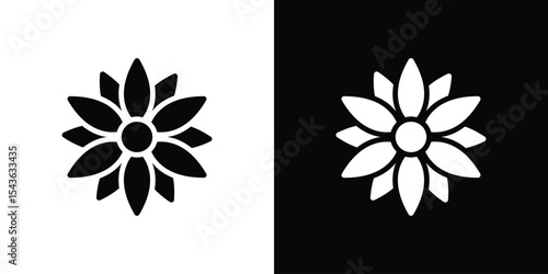 Gerbera icon collection. line stroke icon. EPS 10