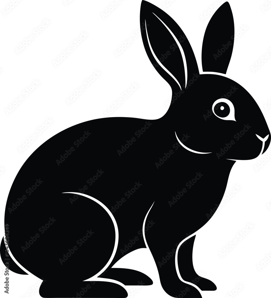 Obraz premium vector illustration of a rabbit