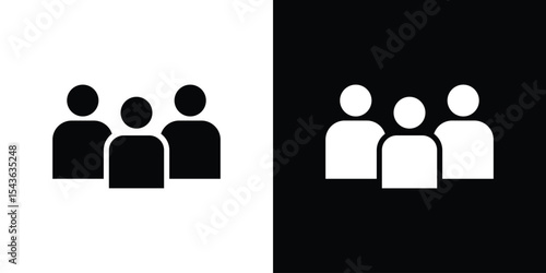 Group icon collection. line stroke icon. EPS 10