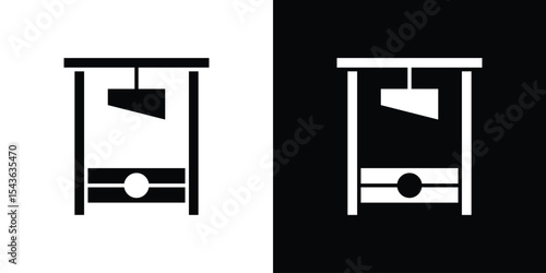 Guillotine icon collection. line stroke icon. EPS 10