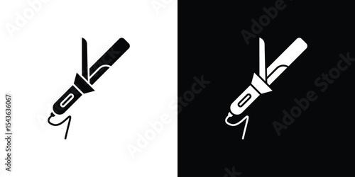 Hair curler icon collection. line stroke icon. EPS 10