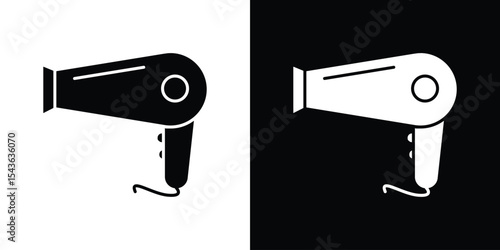 Hair dryer icon collection. line stroke icon. EPS 10