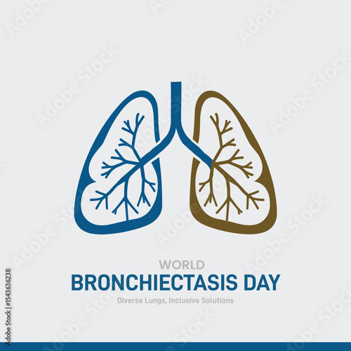 world bronchiectasis day creative poster, banner, social media post, postcard, background, backdrop, template, greetings card, web banner, cover design etc.