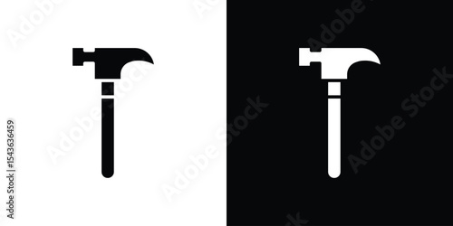 Hammer icon collection. line stroke icon. EPS 10