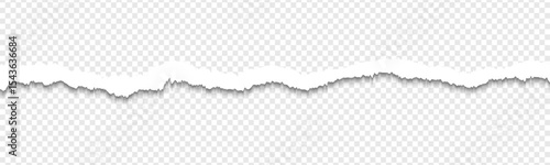 Realistic torn paper edges, vector illustration
