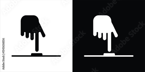 Hand push button icon collection. line stroke icon. EPS 10