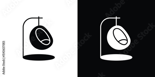Hanging chair icon collection. line stroke icon. EPS 10