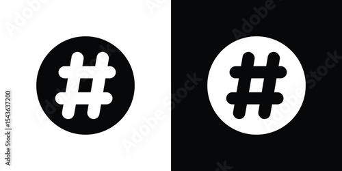 Hashtag icon collection. line stroke icon. EPS 10