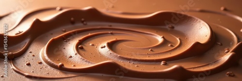 Swirled chocolate and milk create a decadent dessert Creamy texture, rich chocolate , macro, smooth, chocolate milk