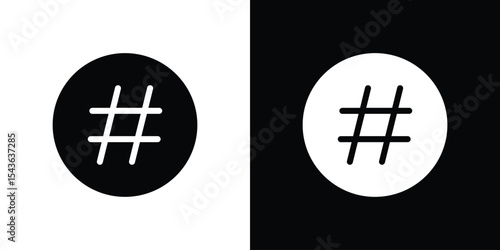 Hashtag icon collection. line stroke icon. EPS 10