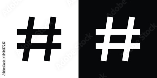Hashtag icon collection. line stroke icon. EPS 10