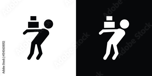 Heavy burden icon collection. line stroke icon. EPS 10