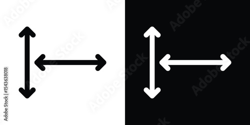 Height and width icon collection. line stroke icon. EPS 10