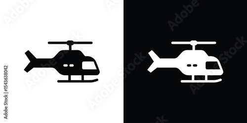 Helicopter icon collection. line stroke icon. EPS 10