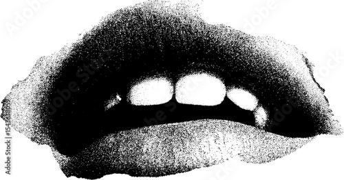 Unique artistic concept of half face with diamond eye patch and gummy bear motif in high contrast