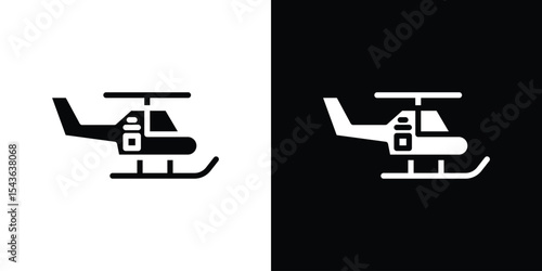 Helicopter icon collection. line stroke icon. EPS 10