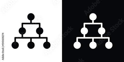 Hierarchical order icon collection. line stroke icon. EPS 10